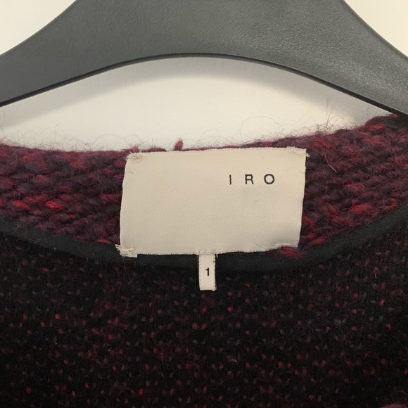 IRO Shena burgundy  (maroon) tweed jacket. Size 1 (XS-S) - Picture 7 of 8